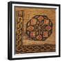 A Coptic Textile Fragment Containing a Medallion with a Corner Border-null-Framed Giclee Print