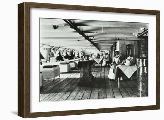 A Copy of a Photograph of the Ward Deck of the Atlas Smallpox Hospital Ship, C1890-C1899-null-Framed Photographic Print