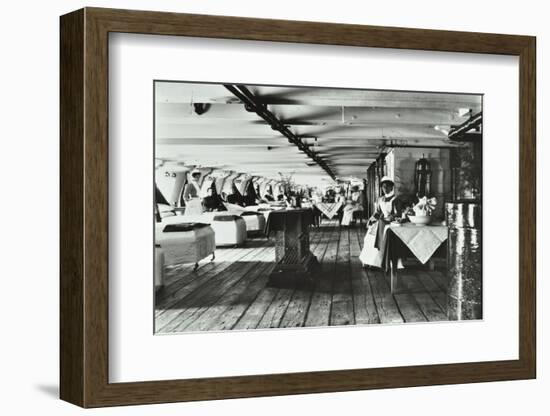 A Copy of a Photograph of the Ward Deck of the Atlas Smallpox Hospital Ship, C1890-C1899-null-Framed Photographic Print