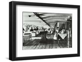 A Copy of a Photograph of the Ward Deck of the Atlas Smallpox Hospital Ship, C1890-C1899-null-Framed Photographic Print