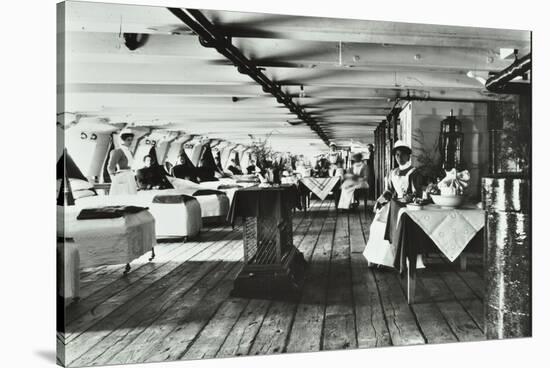 A Copy of a Photograph of the Ward Deck of the Atlas Smallpox Hospital Ship, C1890-C1899-null-Stretched Canvas