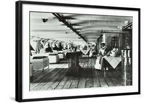 A Copy of a Photograph of the Ward Deck of the Atlas Smallpox Hospital Ship, C1890-C1899-null-Framed Photographic Print