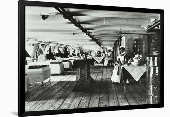A Copy of a Photograph of the Ward Deck of the Atlas Smallpox Hospital Ship, C1890-C1899-null-Framed Photographic Print