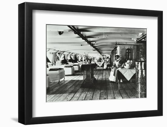 A Copy of a Photograph of the Ward Deck of the Atlas Smallpox Hospital Ship, C1890-C1899-null-Framed Premium Photographic Print