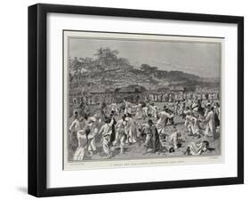 A Corean New Year Custom, Stone-Fighting Near Seoul-Frederic De Haenen-Framed Giclee Print