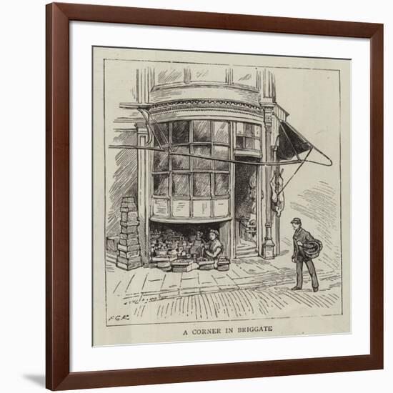 A Corner in Briggate-null-Framed Giclee Print