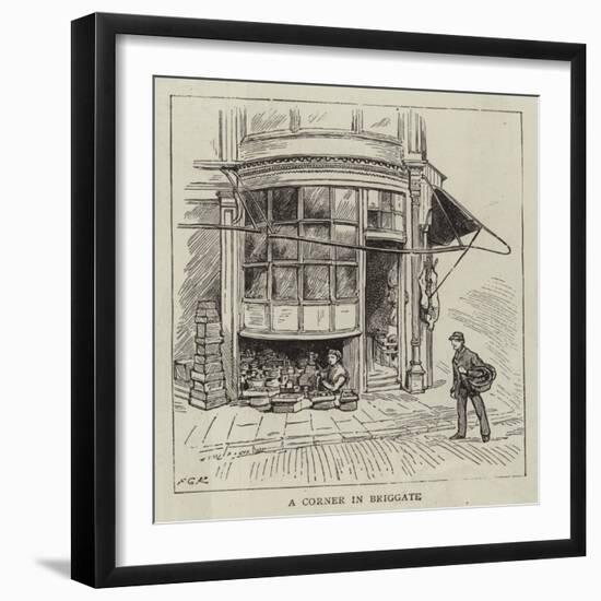 A Corner in Briggate-null-Framed Giclee Print