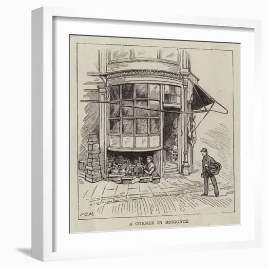 A Corner in Briggate-null-Framed Giclee Print