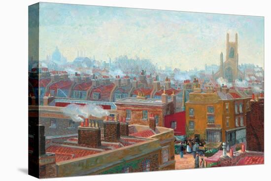 A Corner in Chelsea, 1910 (Oil on Canvas)-Charles Ginner-Stretched Canvas