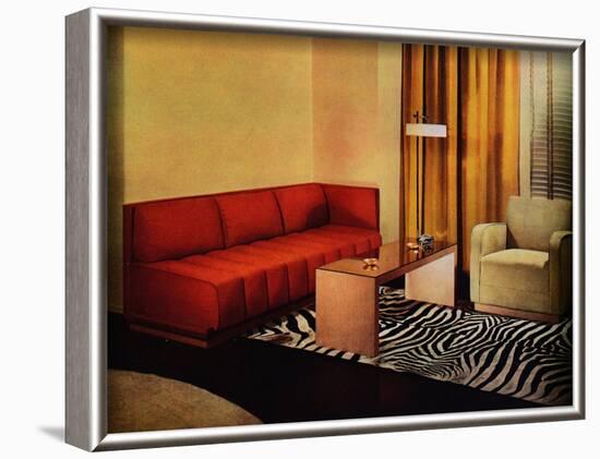 'A corner in the American designer Walter Dorwin Teague's own Living-room', c1940-Unknown-Framed Photographic Print