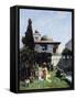 A Corner in the Garden of the Harem; Un Angolo De Giardino Dell'Harem, 1877-Alberto Pasini-Framed Stretched Canvas