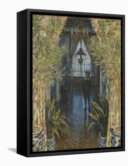 A Corner of the Apartment-Claude Monet-Framed Stretched Canvas