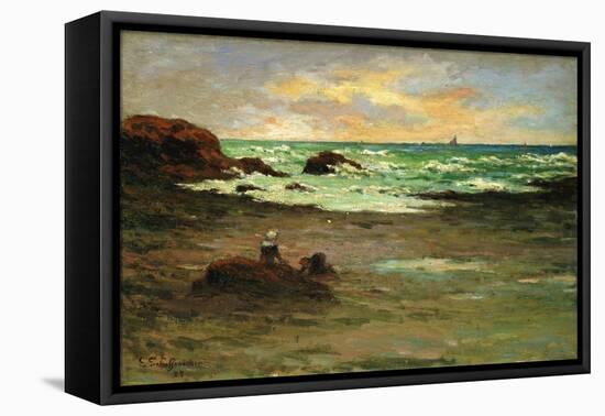 A Corner of the Beach at Concarneau (Un Coin de Plage a Concarneau). 1887-Emile Schuffenecker-Framed Stretched Canvas