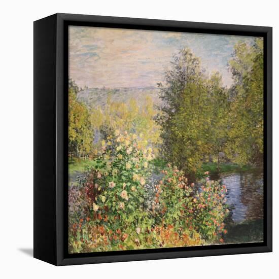 A Corner of the Garden at Montgeron, 1876-7-Claude Monet-Framed Stretched Canvas