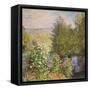 A Corner of the Garden at Montgeron, 1876-7-Claude Monet-Framed Stretched Canvas