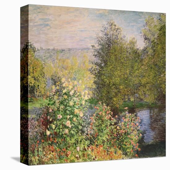 A Corner of the Garden at Montgeron, 1876-7-Claude Monet-Stretched Canvas