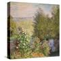 A Corner of the Garden at Montgeron, 1876-7-Claude Monet-Stretched Canvas