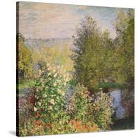 A Corner of the Garden at Montgeron, 1876-7-Claude Monet-Stretched Canvas