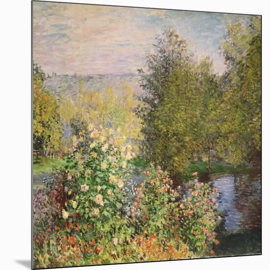 A Corner of the Garden at Montgeron, 1876-7-Claude Monet-Mounted Giclee Print