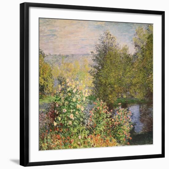 A Corner of the Garden at Montgeron, 1876-7-Claude Monet-Framed Premium Giclee Print