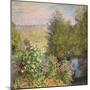 A Corner of the Garden at Montgeron, 1876-7-Claude Monet-Mounted Premium Giclee Print