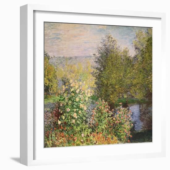 A Corner of the Garden at Montgeron, 1876-7-Claude Monet-Framed Giclee Print