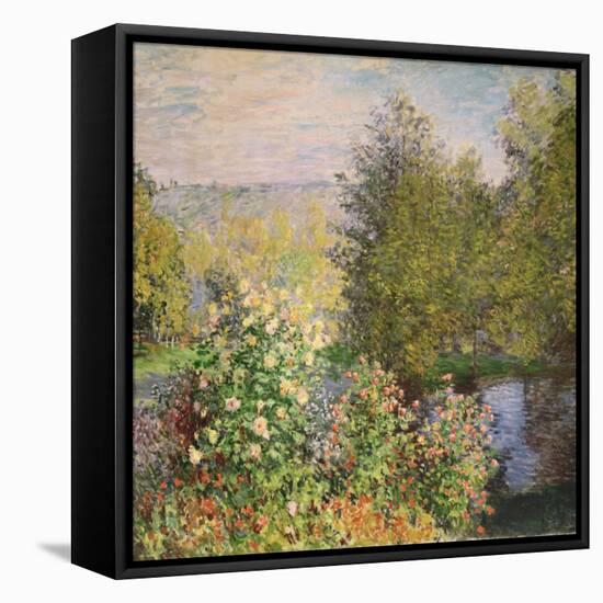 A Corner of the Garden at Montgeron, 1876-7-Claude Monet-Framed Stretched Canvas