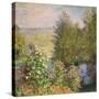 A Corner of the Garden at Montgeron, 1876-7-Claude Monet-Stretched Canvas