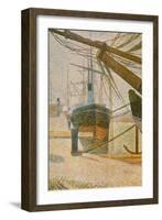 A Corner of the Harbor of Honfleur-Georges Seurat-Framed Art Print