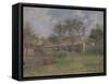 A Corner of the Meadow at Eragny-Camille Pissarro-Framed Stretched Canvas