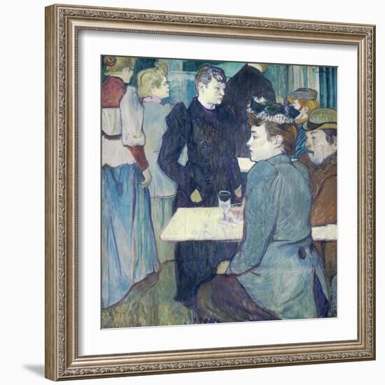 A Corner of the Moulin De La Galette by Henri De Toulouse-Lautrec-Henri de Toulouse-Lautrec-Framed Giclee Print