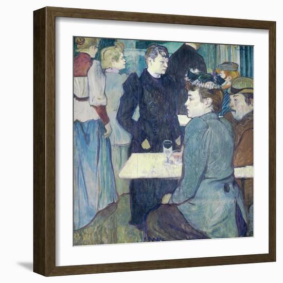 A Corner of the Moulin De La Galette by Henri De Toulouse-Lautrec-Henri de Toulouse-Lautrec-Framed Giclee Print