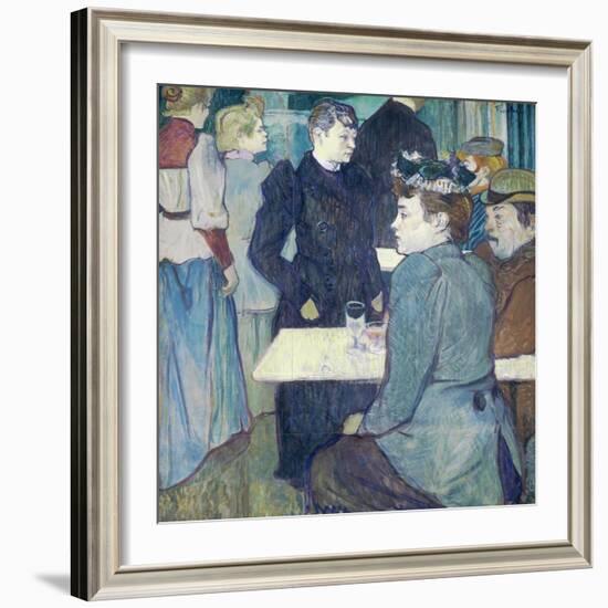 A Corner of the Moulin De La Galette by Henri De Toulouse-Lautrec-Henri de Toulouse-Lautrec-Framed Giclee Print