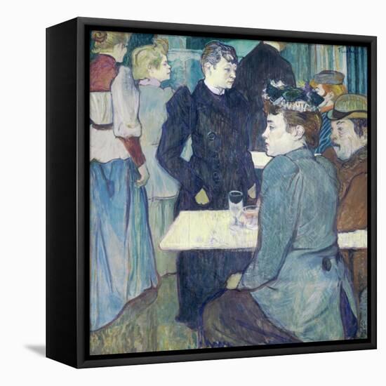 A Corner of the Moulin De La Galette by Henri De Toulouse-Lautrec-Henri de Toulouse-Lautrec-Framed Stretched Canvas