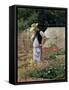A Corner of the Rose Garden at Bagatelle-Henri Adolphe Laissement-Framed Stretched Canvas
