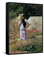 A Corner of the Rose Garden at Bagatelle-Henri Adolphe Laissement-Framed Stretched Canvas