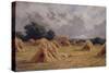 A Cornfield at Harlow, Essex-Henry Parker-Stretched Canvas