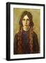 A Cornish Girl, 1926 (Oil on Panel)-Harold Harvey-Framed Giclee Print