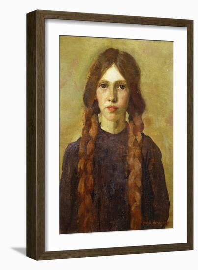 A Cornish Girl-Harold Harvey-Framed Giclee Print