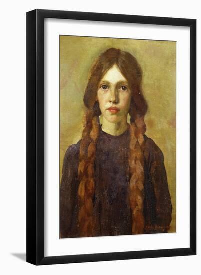 A Cornish Girl-Harold Harvey-Framed Giclee Print