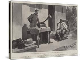 A Coronation Guest, King Lewanika of Barotseland Using the Phonograph-G.S. Amato-Stretched Canvas