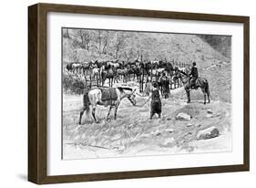 A Corral, Patagonia, Argentina, 1895-Alfred Paris-Framed Giclee Print