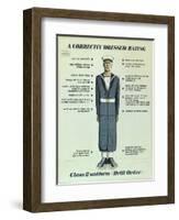 A Correctly Dressed Rating, Class II Uniform (Drill Order), 1957-English School-Framed Giclee Print