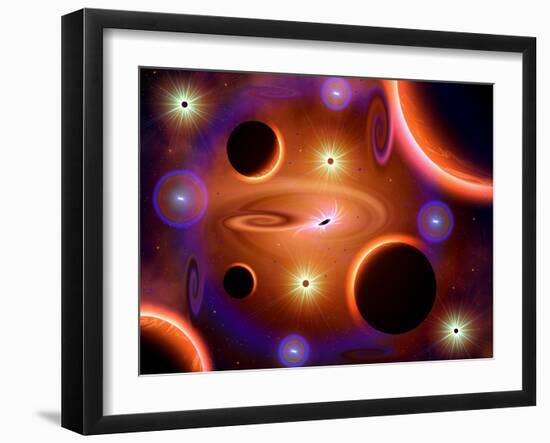 A Cosmic Place Where Time and Space Fuse into a Multitude of Possibilities-Stocktrek Images-Framed Premium Photographic Print