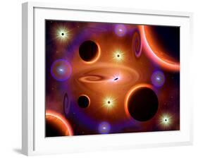 A Cosmic Place Where Time and Space Fuse into a Multitude of Possibilities-Stocktrek Images-Framed Photographic Print