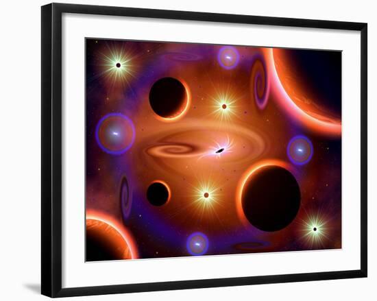 A Cosmic Place Where Time and Space Fuse into a Multitude of Possibilities-Stocktrek Images-Framed Photographic Print