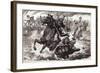 A Cossack Soldier Tries to Stop Aimee Ladoinski Crossing the River Berezina-Pat Nicolle-Framed Giclee Print