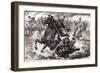 A Cossack Soldier Tries to Stop Aimee Ladoinski Crossing the River Berezina-Pat Nicolle-Framed Giclee Print