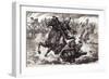 A Cossack Soldier Tries to Stop Aimee Ladoinski Crossing the River Berezina-Pat Nicolle-Framed Giclee Print