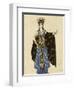 A Costume Design for 'Salome': Herodiade, (Pencil and Gouache, Heightened with Gold)-Leon Bakst-Framed Giclee Print